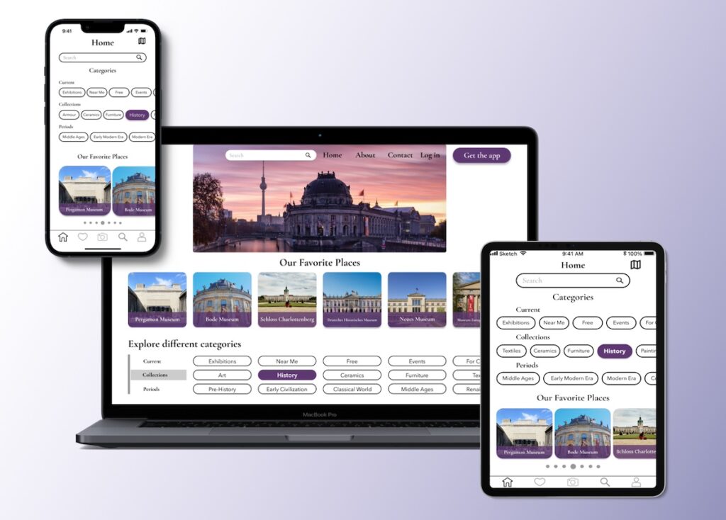 Mockups for Museum Guide : Berlin